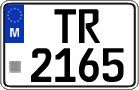 License plate of Malta, Trailers (TR 123(4))