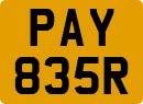 License plate of the United Kingdom, 1963 year system