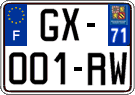 French license plate, SIV (ordinary)