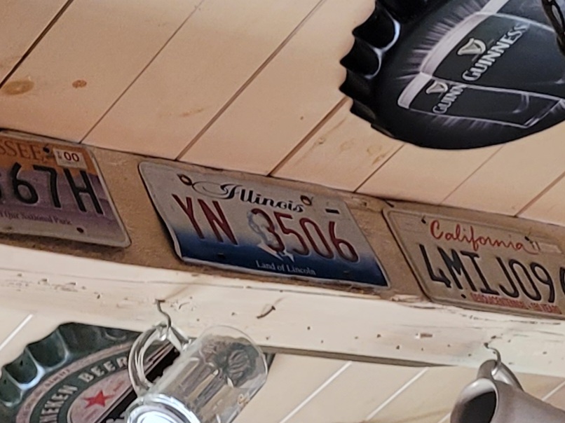 YN 3506, License plate without vehicle 