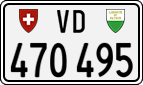 License plate of Switzerland, Cars