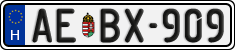 license plates of Hungary, Regular plates (2022)