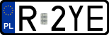 License plates of Poland, Regular car plates