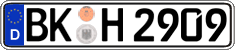 German license plate, Regular plates