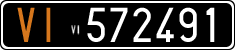 License plate of Italy, Cars (1927 year series)