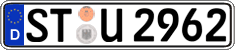 German license plate, Regular plates