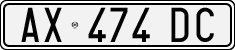 License plate of Italy, Cars (1994 year series)