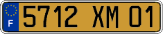 French license plate, FNI