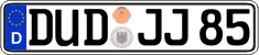 German license plate, Regular plates