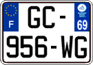 French license plate, SIV (ordinary)