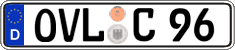 German license plate, Regular plates