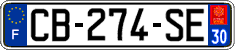French license plate, SIV (ordinary)
