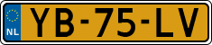 License plate of the Netherlands, Cars