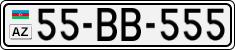License plate of Azerbaijan, Cars
