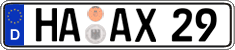 German license plate, Regular plates