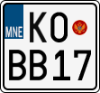 License plate of Montenegro, Motorcycles
