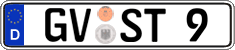 German license plate, Regular plates