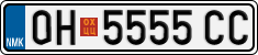 License plate of North Macedonia, Regular plates (2012)