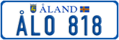 License plate of Åland, Cars (ÅLA 1234)
