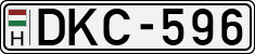 license plates of Hungary, Cars (1990)