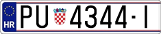 License plate of Croatia, Regular plates
