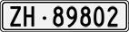 License plate of Switzerland, Cars