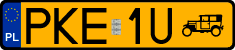 License plates of Poland, Oldtimers