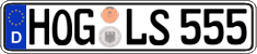 German license plate, Regular plates