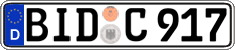 German license plate, Regular plates