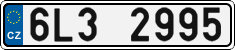License plate of the Czech Republic, Cars (2001)