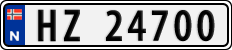 License plate of Norway, Cars