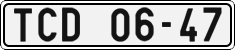License plate of the Czech Republic, Cars (1960)