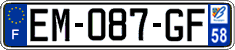 French license plate, SIV (ordinary)