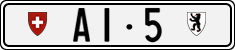 License plate of Switzerland, Cars