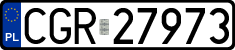 License plates of Poland, Regular car plates