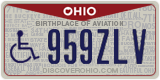 Ohio, Vehicles for disabled persons (123ABC)