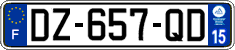 French license plate, SIV (ordinary)