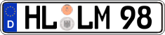 German license plate, Regular plates