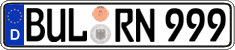 German license plate, Regular plates