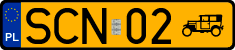 License plates of Poland, Oldtimers