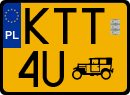 License plates of Poland, Oldtimers