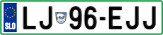 License plate of Slovenia, Cars