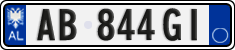 License plate of Albania, Cars (2011)