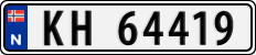 License plate of Norway, Cars
