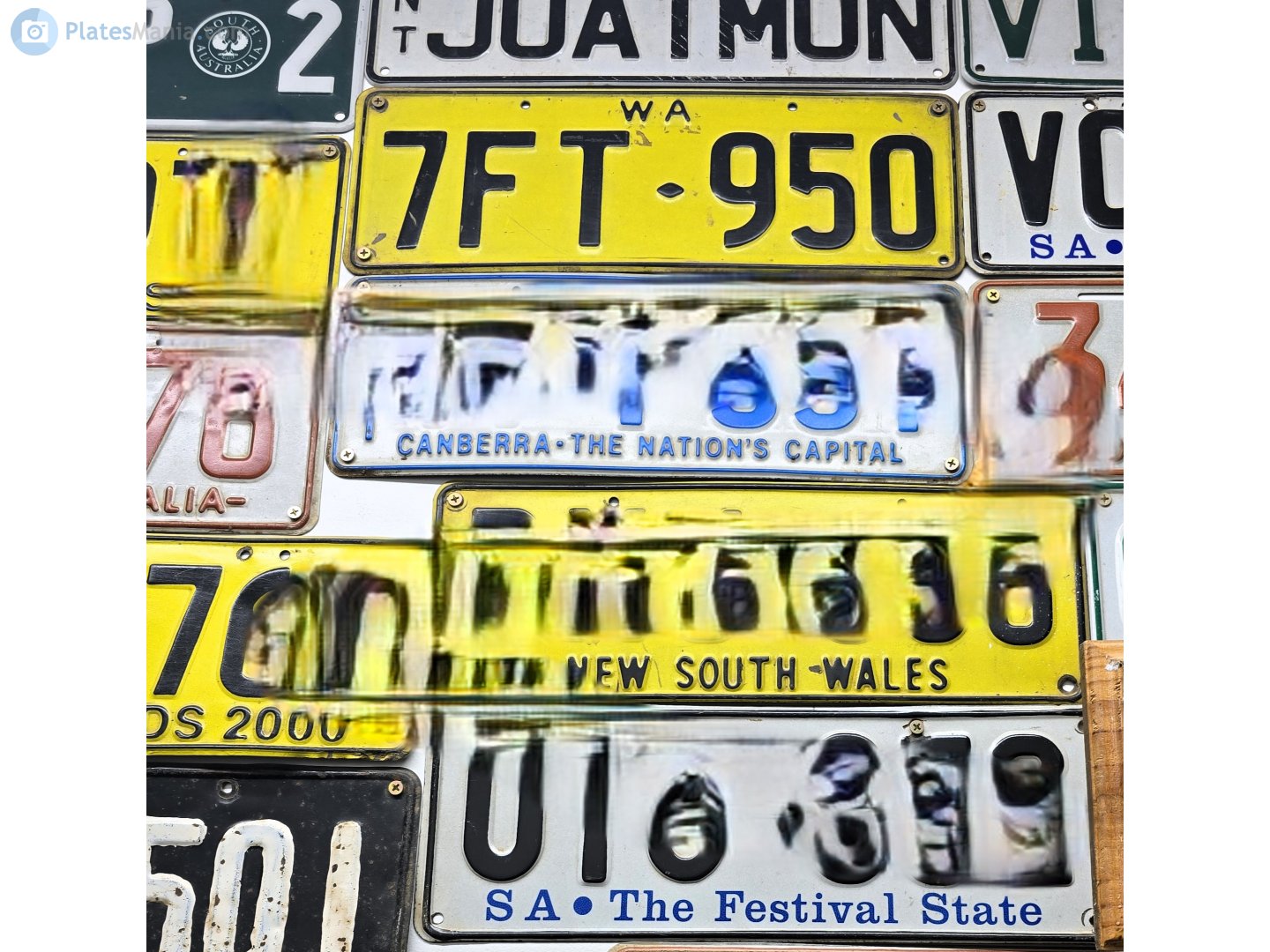 7FT-950, License plate without vehicle 