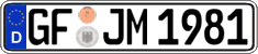 German license plate, Regular plates
