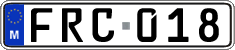 License plate of Malta, Regular plates (ABC 123)