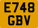 License plate of the United Kingdom, 1983 year system