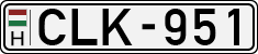 license plates of Hungary, Cars (1990)