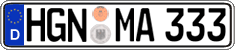 German license plate, Regular plates